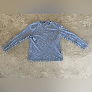 Rails - Men’s long sleeve pocket tee  - light blue